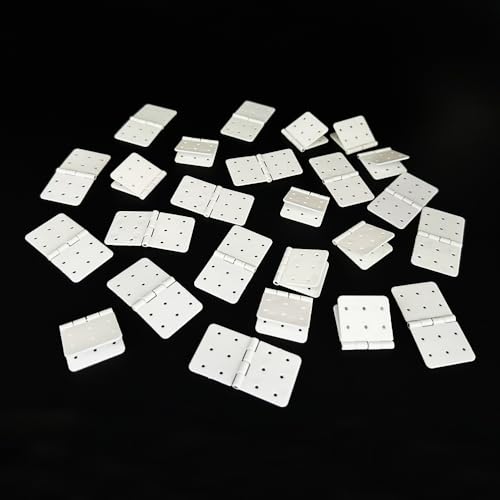 25PCS RC Airplane Pinned Nylon Hinges for RC Plane Replacement Parts Fixed Wing Model Airplane Loose-Leaf (Large 20X36mm)