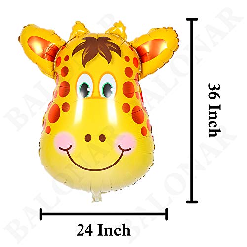 Balonar 5Pcs 32 Inch Tiger Lion Zebra Monkey Graffe Foil Balloons Animal Balloons For Child Birthday Party Supplies Cute Baby Shower Decorations #TOP3