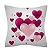 LZHLMCL 2Pcs Kissenhülle Lila Rote Kissenbezüge Für Liebhaber Herzdruck Kissenbezug Dekorative Dekokissen Sofa Autobett Hochzeitskissen 15