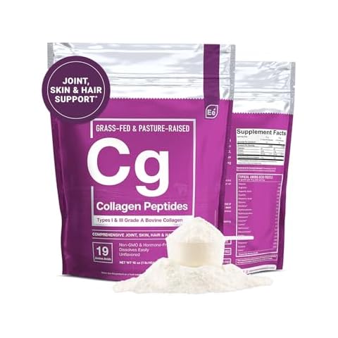 Essential Elements Hydrolyzed Collagen Peptides Powder - Supplement for Joint, Skin, Hair, & Nail Support Types I III Non-GMO, Hormone-Free, Grass-Fed 41 Servings Cover