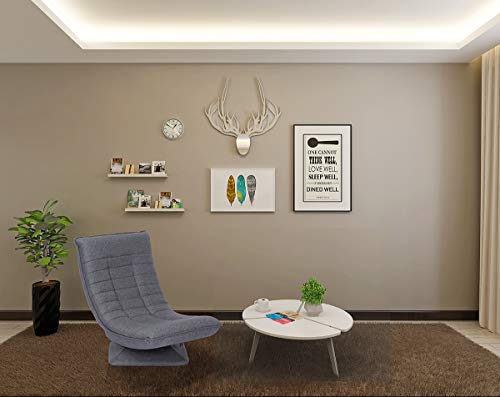 Hoclauho Relaxsessel Bequemer Bodensessel mit 4 Fach Verstellbarer Rückenlehne, 360° Drehfunktion Klappmechanismus, 13 cm Polster, 150 kg belastbar fürs Wohnzimmer Schlafzimmer (Grau) – Bild 8