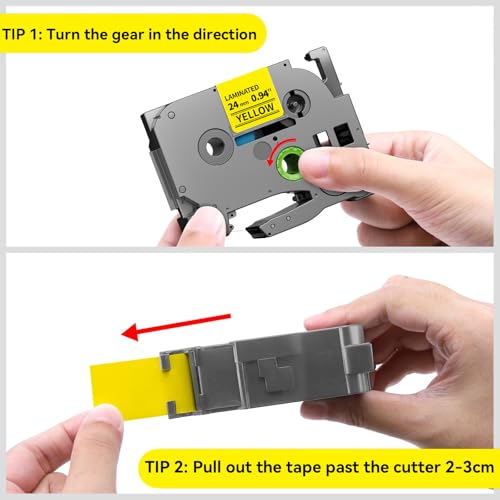 Label KINGDOM TZe-651 24mm Yellow Label Tape Replacement for Brother P-Touch TZ-651 1 Inch Black on Yellow TZ Tape 24mm 0.94 Laminated Yellow Compatible with Brother PTD600 PTD610AD PTP710BT, 3-Pack by Label KINGDOM - Image 6