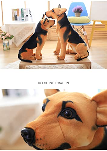Image of Tickles German Shepherd Dog Soft Stuffed Plush Animal Toy for Kids Boys Girls (Size: 44 cm Color: Black and Brown)