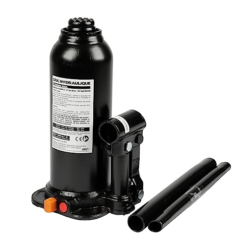 Cric bouteille hydraulique 5t OROK à embase soudée anti fuite hauteur 402mm