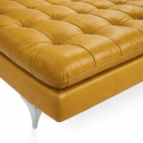Image of Casaliving Danny 3 Seater Sofa Cum Bed Leatherette Fabric (Yellow) with Two Cushions Perfect for |Home Living |Office Room and Guest Room Premium Sofa