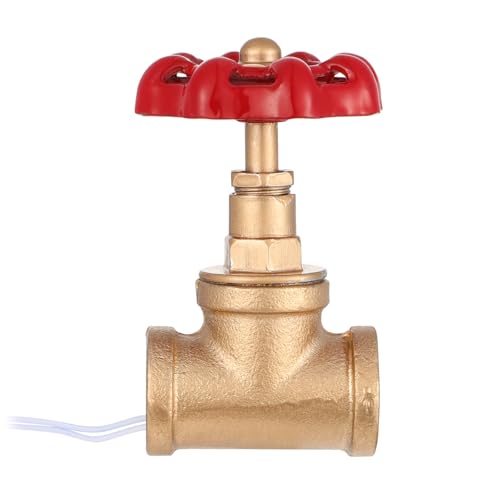 SEWACC Industrial Lamp Switch Copper Valve 1/2 Inch Brass Three-way Turn Valve for Home Bar Restaurant Decoration Vintage Retro Lighting
