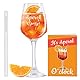 Aperol Spritz Gläser, Aperol Spritz Sprüche Glas Strohhalme, Aperol Spritz Geschenkset, Set mit 1 Cocktailgläsern und 1 Glastrinkhalmen, Aperol Geschenk für Männer, Frauen