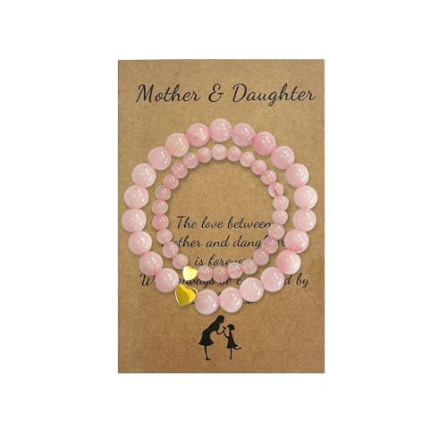 Mother Daughter Bracelets for Women Matching Heart Mommy and Me Bracelets Christmas Gifts for Mom Daughter