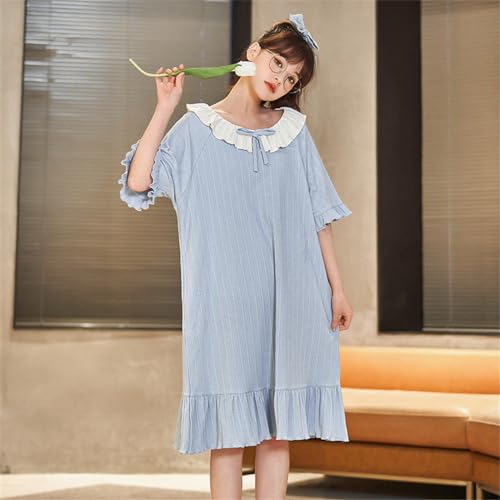 Big Girl Teens Nightgowns Vintage Princess Night Gown Dress Short Sleeve Summer Sleepwear Nightdress Sleep Shirt4
