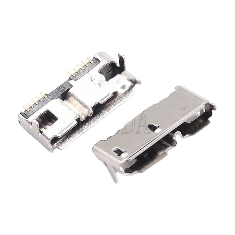10pcs Micro USB 3.0 B Type DIP Female Socket DIP2 10pin USB Connector for Mobile Hard Disk Drives Data Interface