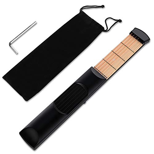 Pocket Guitar Practice Neck, Upgraded Version 6 Fret Portable Guitar Chord Practice Tool for Beginner