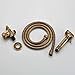 Bidet Sprayer for Toilet, Antique Brass Handheld Sprayer with Hose Wall Mounted Baby Diaper Cloth Washer and Shower Sprayer for Pet,Bronze,A