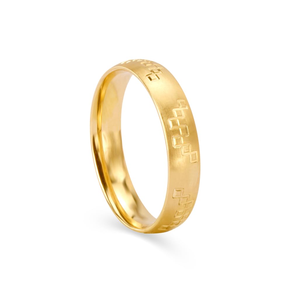 Forever Band 18KT Gold Couple Ring -Single Piece-image-14