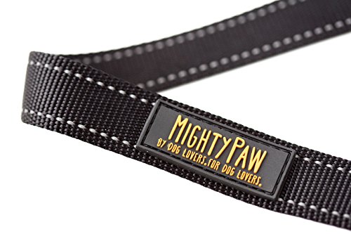 Mighty Paw Reflective Dog Leash - 6 Feet, Premium Quality Dog Leash With Neoprene Padded Handles (Black/Orange) #TOP3