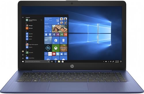Image of HP Stream 14 Laptop Computer 14 Inch HD Intel Celeron N4020 4GB DDR4 RAM 64GB eMMC Intel UHD Graphics WiFi Bluetooth Camera Windows 11 Home S Mode 14-cb120ds, Royal Blue Notebook (Renewed)
