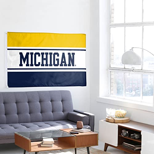 Drapeau Michigan Wolverines 91x152 cm double face horizontal pour supporter NCAA - 6