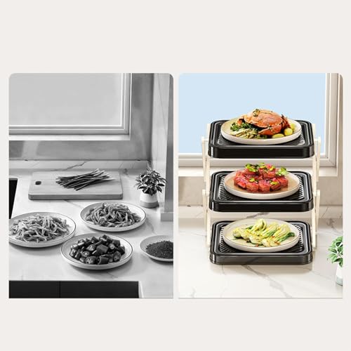 Organizador multicapa para bandejas de preparación con 3 niveles para optimizar tu cocina 4