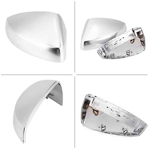 Paire de coques de rétroviseur chrome mat anti-rayures pour 8V - 7