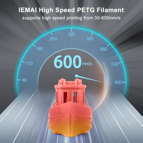 Image of IEMAI PETG Filament 1.75mm Bundle 2kg, Blue-Purple+Pink-Yellow Translucent Dual Color Gradient 3D Printer Filament, 1kgx2 Spools for Lampshade, Artistic Creations, Home Decor