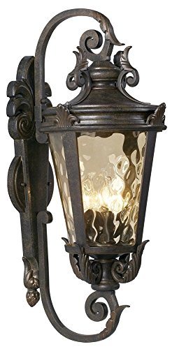 John-Timberland-Casa-Marseille-Rustic-Industrial-Outdoor-Wall-Light-Fixture-Warm-Bronze-Scroll-27-12-Hammered-Glass-for-Exterior-House-Porch-Patio-Outside-Deck-Garage-Yard-Front-Door-Garden-Home John Timberland Casa Marseille Rustic Industrial Outdoor Wall Light Fixture Warm Bronze Scroll 27 12 Hammered Glass for Exterior House Porch Patio Outside Deck Garage Yard Front Door Garden Home