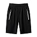 Price comparison product image Auied Men's Summer Plus Size Thin Fast-Drying Beach Trousers Casual Sports Loose Sweatpants Trousers Jogger Short Pants Black