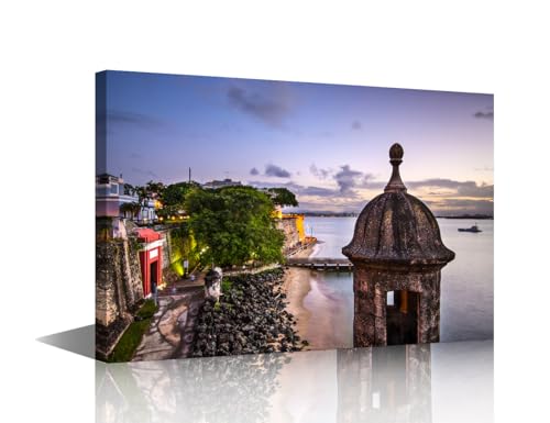 Tableau San Juan Porto Rico de qualité supérieure avec cadre