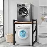 JXZ Supporto Lavatrice Asciugatrice, 3 Regolabili in Altezza, Kit Impilabile per Lavatrice e Asciugatrice, Capacità Portante 300kg per Bagno, Lavanderia (Nero G)