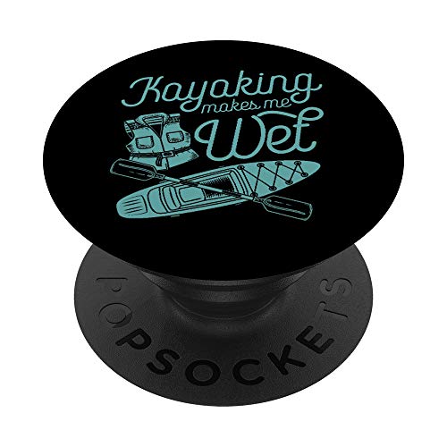 Kayak Me hace mojar chaleco remo divertido lindo equipo de aguas bravas PopSockets PopGrip Intercambiable