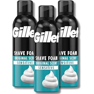Sensitive Skin Shaving Foam 200ml – Pack of 3 for Gentle and Effective Shaving with Soothing Formula to Prevent Irritation and Ensure a Smooth, Comfortable Shave Every Time