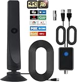 TV Antenna,Digital Antenna for Smart TV,Amplified HD Digital TV Antenna with Signal Booster Long 450+ Miles Range Supports 4K 8K 1080p for Smart HDTV and Older TVs,Support All TV.2024 New