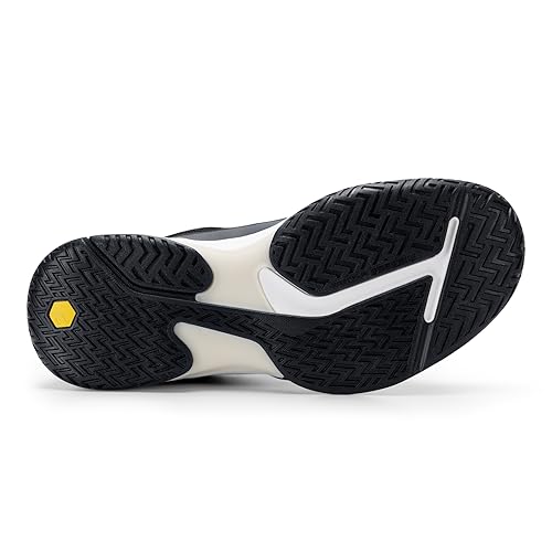 FitVille Extra Wide Pickleball Shoes for Men Blue Tennis Shoes Sneakers for All Court Racquetball Athletic Shoes for Racquet Sport | Arch Support & Wide Toe Box (12 X-Wide, Black) by FitVille - Image 5
