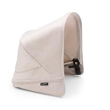 Bugaboo Donkey 5 Sun Canopy Fabric | UPF 50 Sun Protection, Peekaboo Panel & All-Season Coverage - Misty White