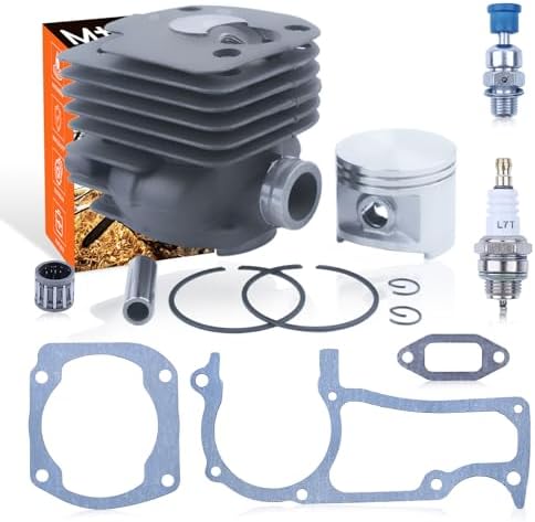 Mtanlo 52mm Grote Boring Cilinder Zuiger Carburateur Revisie Kit voor Husqvarna 266XP 266 266SE XP SE 61 Onderdelen Kettingzaag Inlaat Spacer Spruitstuk Adapter Pakking Set met Decompressie Valve