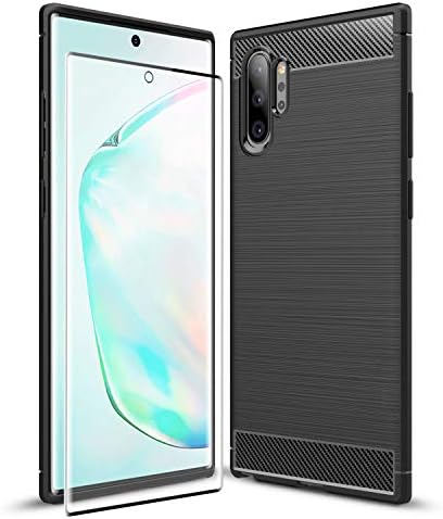 Olixar Case with Screen Protector for Samsung Galaxy Note 10 Plus, Stylish 2 in 1 Protection - Defend your Phone & Screen from Drops, Shocks and Scratches Sentinel - Black