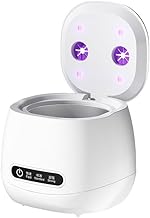 Portable Rechargeable Ultrasonic Retainer Cleaner with UV Light – 52KHz High-Frequency Wireless Cleaner with 3 Modes & Digital Timer for Invisalign, Braces, Dentures, Mouth Guards, Toothbrush Heads