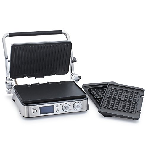 De'Longhi CGH1030D Livenza All-Day Grill, Griddle and Waffle Maker Silver Large