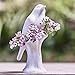 Chive - Unique Ceramic Bird Vase, Small Bud Vase for Short Flowers Like Mini Roses, Decorative Floral Vase for Home Décor and Flower Arranging, Perfect Table Vase for a Single Flower (Matte White)