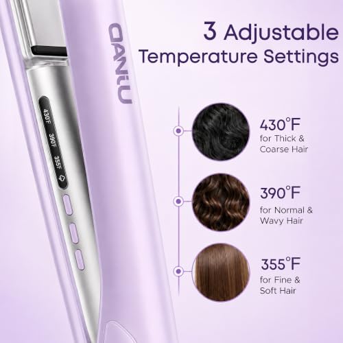 DANJU 1 Cool Mist Flat Iron Steam Hair Straightener for Less Heat Damage - image 8