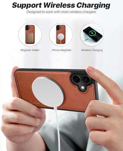 OCASE for iPhone 16 Case, Detachable 2 in 1 PU Leather Wallet Case with RFID Blocking, Wireless Charging, Card Holders - Image 4