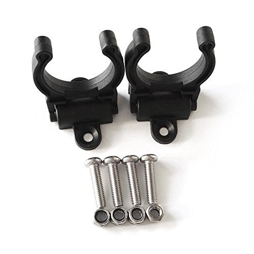 Suporte de pá, Andoer 2 peças de suporte de remo de canoa preta para caiaque clipes de plástico de m