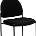 Flash Furniture Tania Comfort Black Fabric Stackable Steel Side Reception Chair