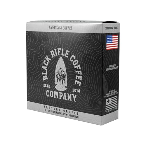 Black Rifle Coffee Company Instant Coffee Medium Coffee Roast, 32 Count Single Serve Packets, 100% Columbian Coffee, Gourmet Instant Coffee, Helps Support Veterans And First Responders #TOP28