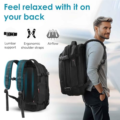 Image of travel inspira Backpack for Travel, 60L Expandable Vacuum Backpack with Electric Vacuum Pump, Water-Resistant & TSA Anti-Theft for Airplane Vacuum Seal Compression Air-Seal Bag for Travel