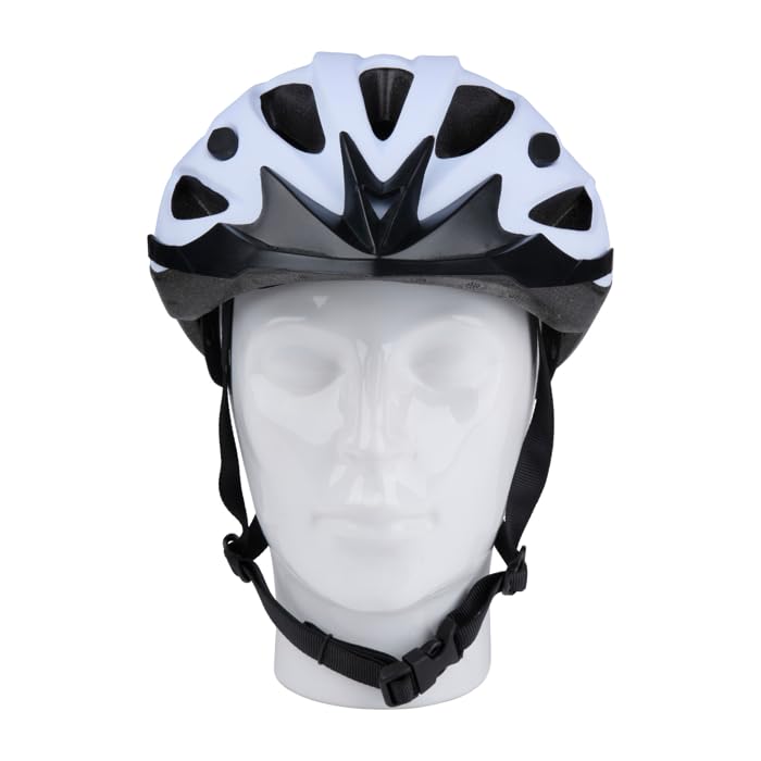 Casco de bicicleta Dunlop blanco de 55 a 58 cm ajustable y ligero para ciclismo urbano