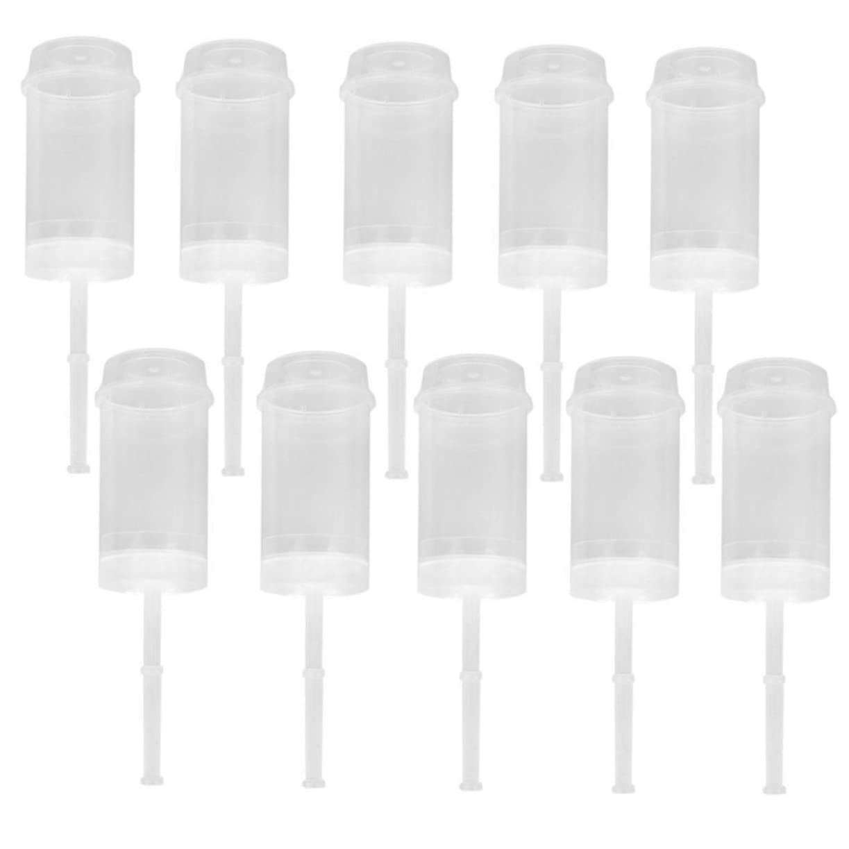 OUNONA 10 Pack Cupcake Push Containers Food-grade Plastic 19cm Wedding/party Decorations Easy to Clean
