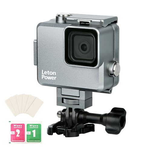 Boîtier de plongée étanche GoPro Hero en aluminium 80m avec support de fixation