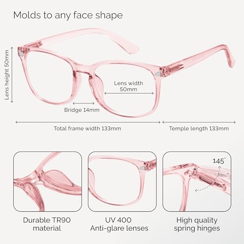 Image of CCVOO Reading Glasses for Women /Men, Eyeglasses, Blue Light Readers for Women /Men, Computer Eye Glasses, Cheaters