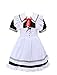 Antaina Schwarz Baumwolle Weiß Schürze süß viktorianisch Maid Knielang Elegant Lolita Cosplay Kleid,S