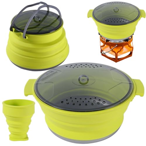 Batterie de cuisine de camping compacte pour éliminer le poids inutile en randonnée