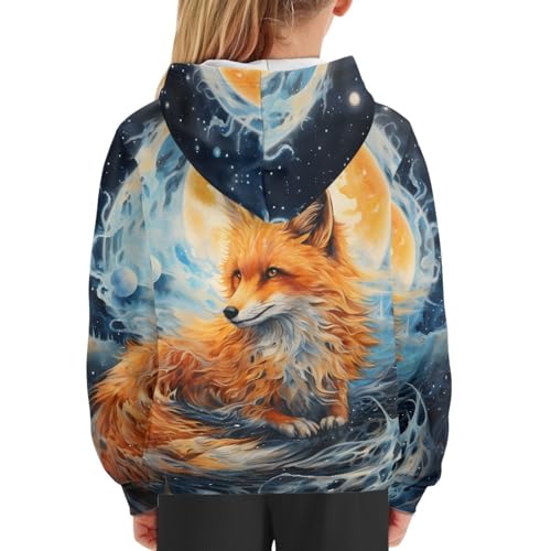 Image of GLUDEAR Teen Boys Girls Novelty Animal Galaxy Hoodies Sweatshirts Pullover